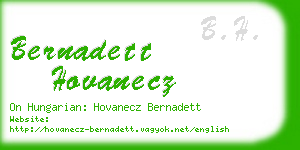 bernadett hovanecz business card